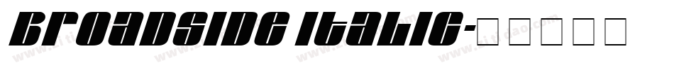 Broadside Italic字体转换
